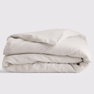 NWT Quince European Linen Light Tan King Duvet Cover in Sand